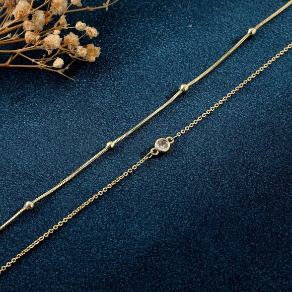 🆕 Yatumery Chain of Various Types Bracelet Women Gold Waterproof Jewelry Gift - Picture 6 of 7